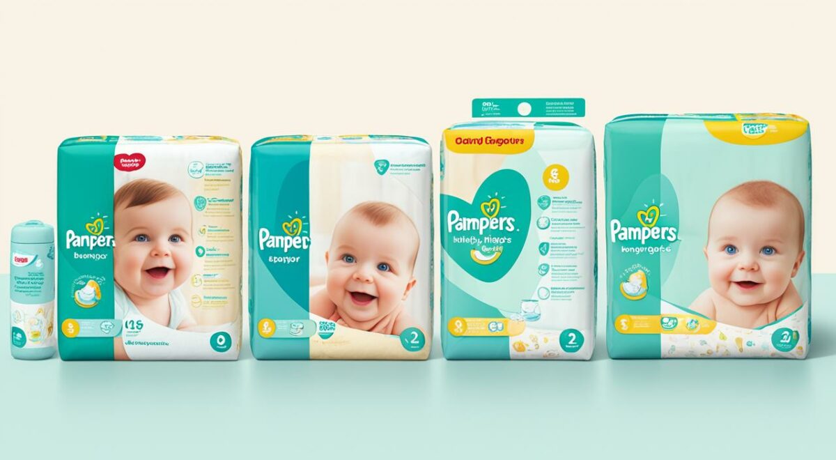 comparação de fraldas Pampers e Huggies